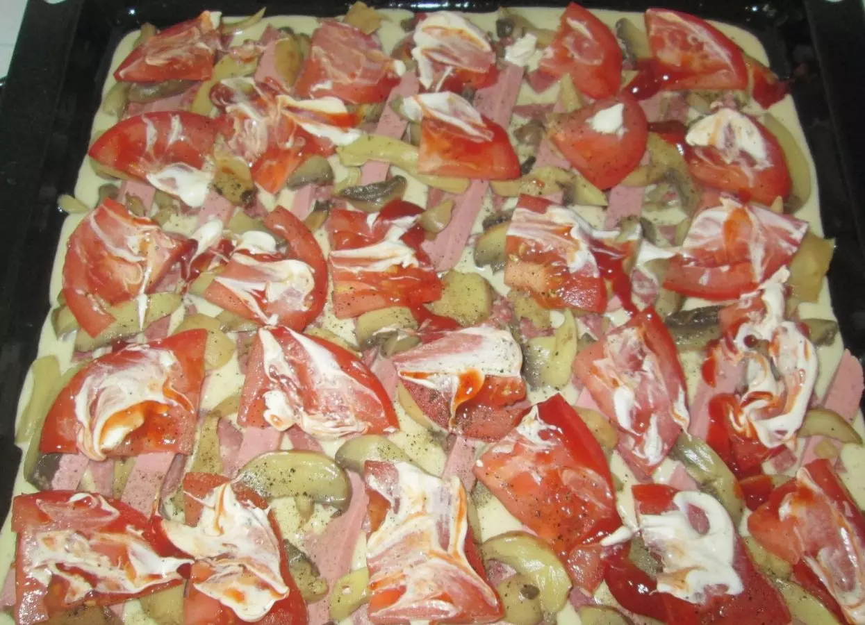 пицца из жидкого теста рецепты приготовления фото 108