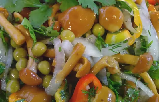 Салат с маринованными опятами 11 лучших рецептов