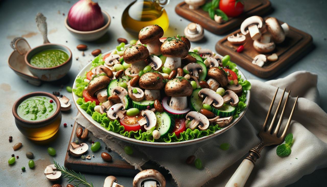 🍄 Зимние салаты с грибами: лучшие рецепты для закусок: 🔪 Подготовка ингредиентов: грибы и овощи