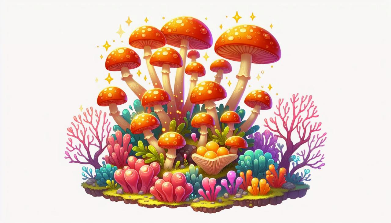 🍄 Калоцера клейкая: яркие грибы-кораллы из сказки: 🌏 Обитатели необычных мест: где растет калоцера клейкая