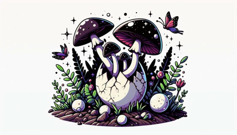 🍄 Тайна черного мухомора: как гриб вырастает из "яйца"