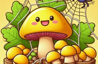 🍄 Паутинник желтый: вкусный и ароматный гриб для гурманов
