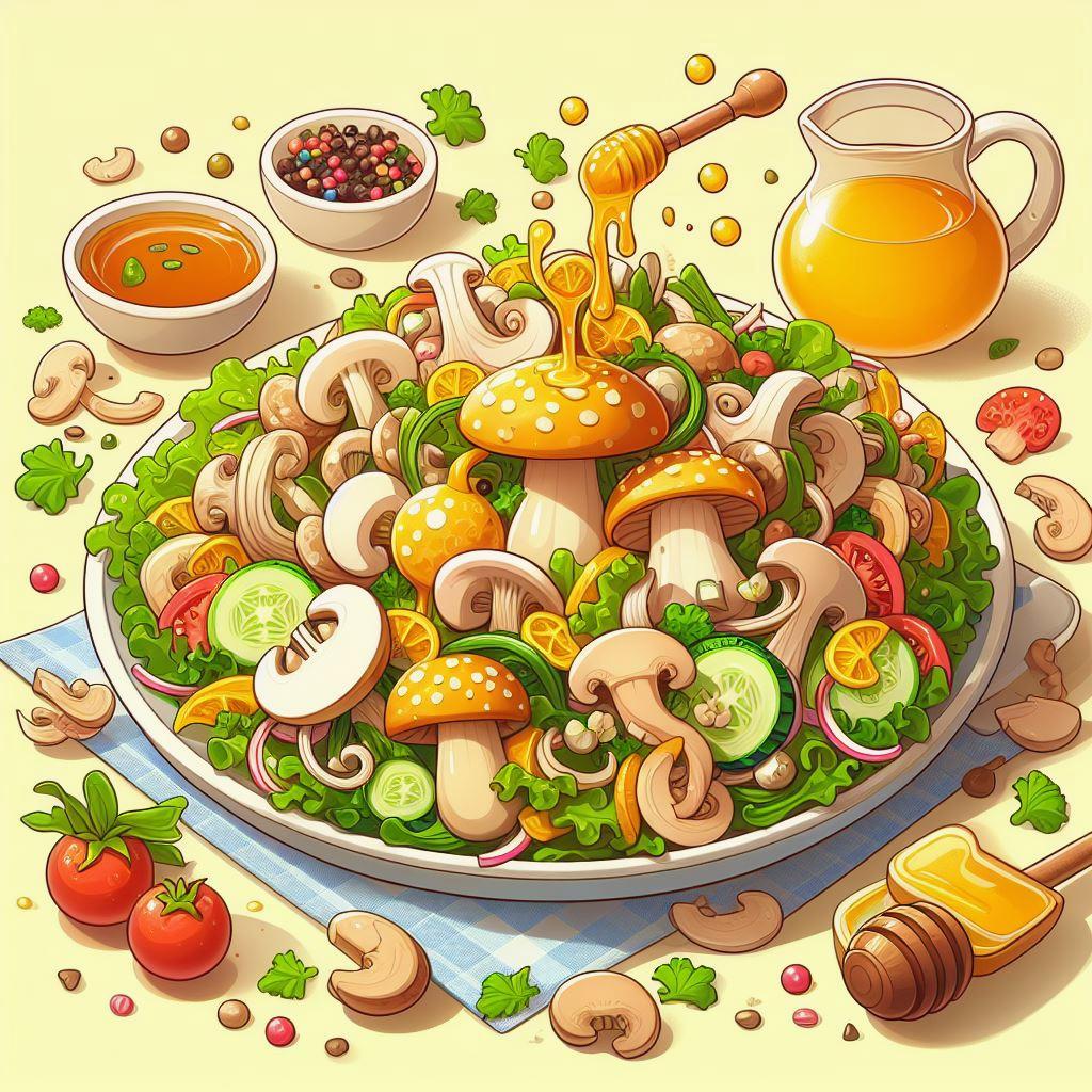 🍄 Вкусные рецепты салатов с опятами: быстро и легко: 🥗 Традиционный салат с опятами: классика на скорую руку