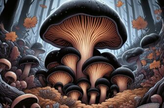 🍄 Лисичка черная (вороночник): скрытые тайны мрачного гриба