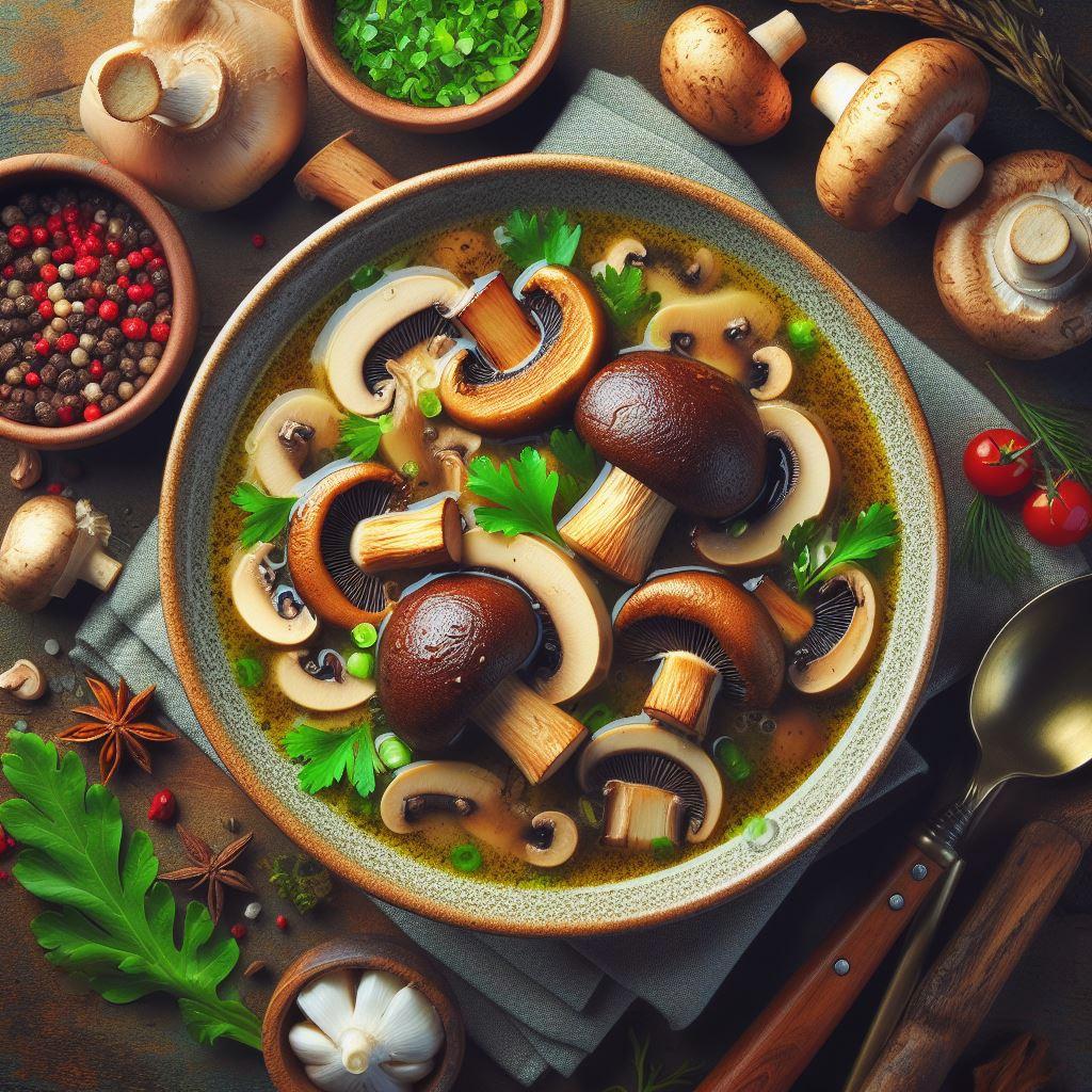 🍲 5 лучших рецептов супа с белыми грибами, которые должен попробовать каждый: 🌱 Легкий весенний суп из белых грибов с зеленью: витаминный заряд