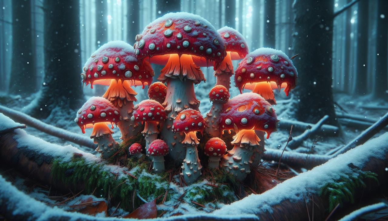 🍄 Загадочный зимний гриб: рядовка надломленная и её уникальное краснение: 🌲 Где искать зимнюю рядовку: предпочитаемые места произрастания