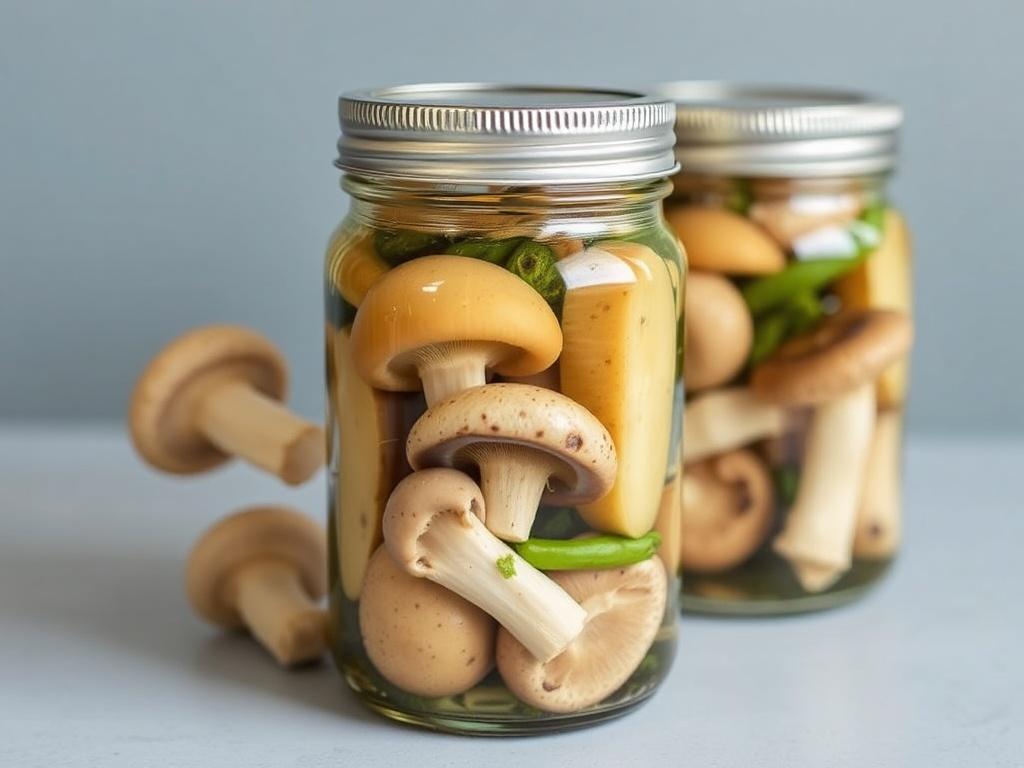 Setas en escabeche casero para conservas. Receta básica paso a paso