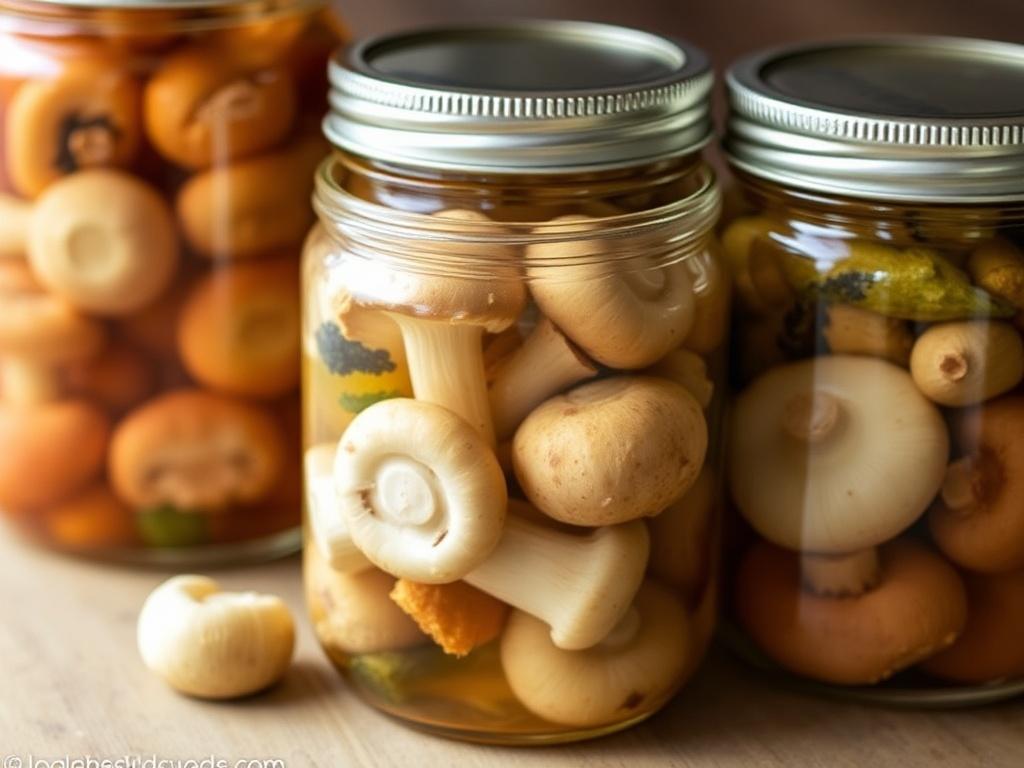 Setas en escabeche casero para conservas. Variaciones de sabor y técnicas alternativas