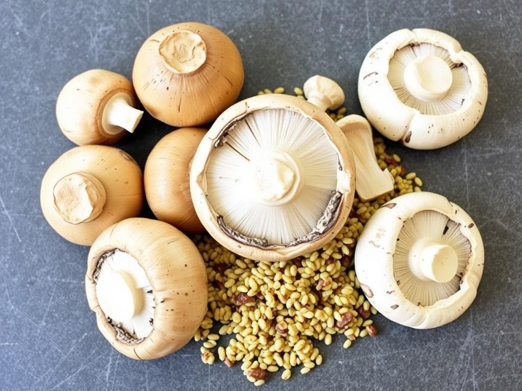 Setas para hacer hamburguesas vegetales con quinoa. Acompañamientos, panes y salsas que realzan el conjunto