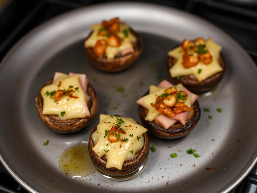 Setas rellenas de queso y jamón al horno. Detalles técnicos que marcan la diferencia