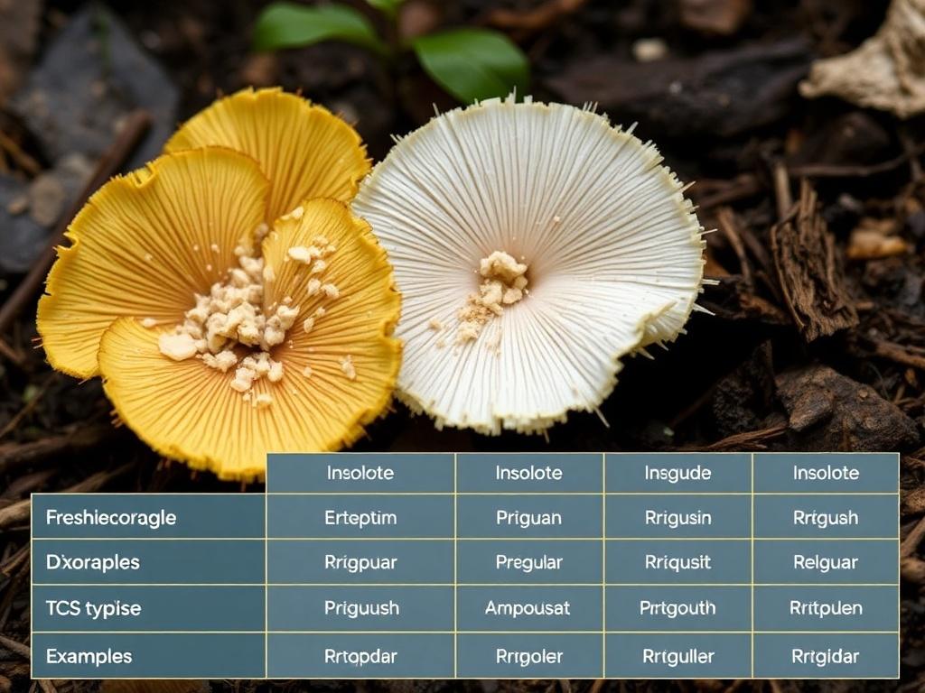 Hongos que emiten esporas explosivas a presión. Tabla comparativa: tipos de disparo y ejemplos