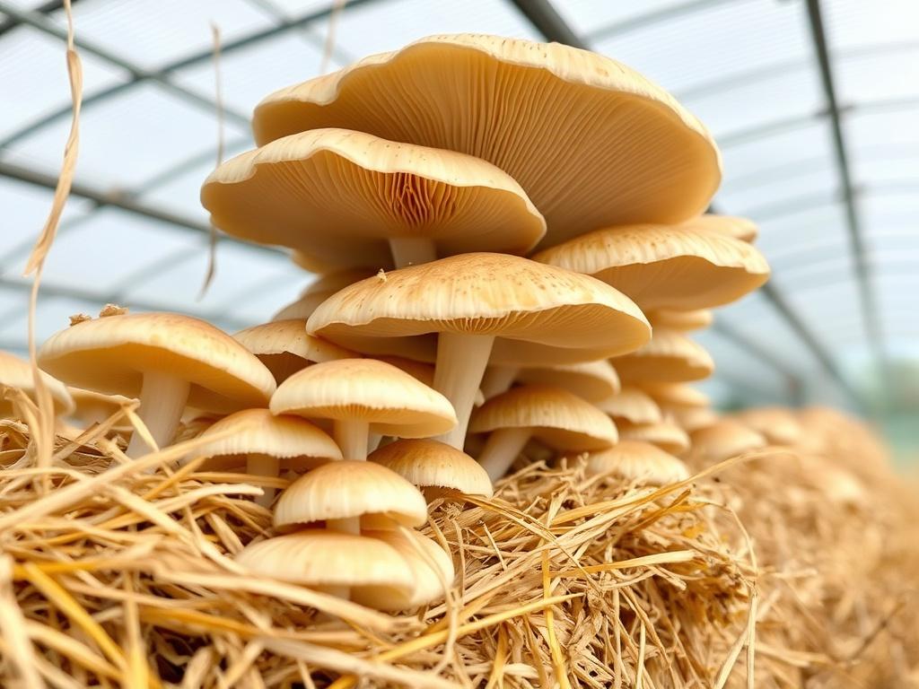 Cultivo de setas ostra sobre paja de trigo. Impacto ambiental y economía circular
