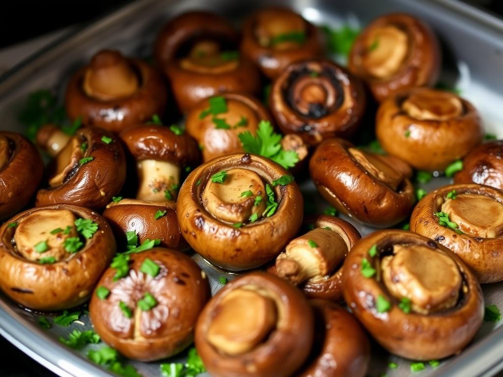 Setas asadas al horno con ajo y perejil. Un último empujón creativo