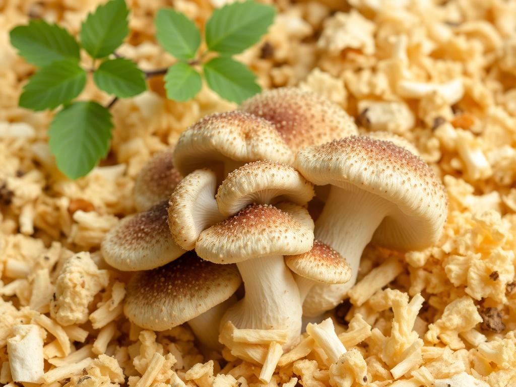 Cultivo de maitake (hongo de la selva) en serrín. Selección del micelio y tasas de inoculación