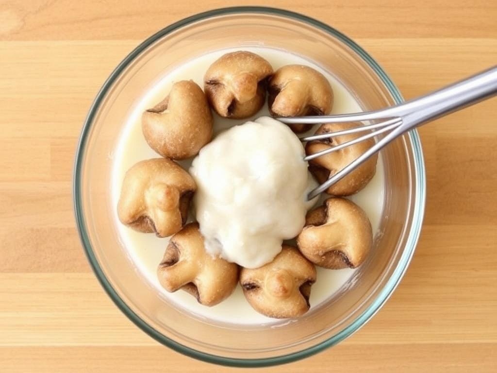 Setas rebozadas con tempura: receta fácil. Elaboración de la masa