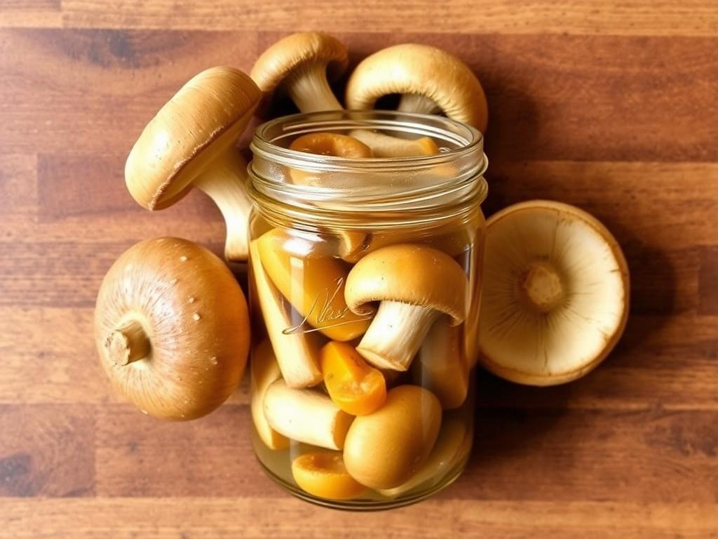 Setas en escabeche casero para conservas. Tiempos y ajustes por altitud